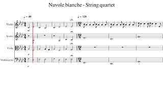 Nuvole Bianche  String Quartet para Violino🎻 Partitura  Sheet Music [upl. by Rojam253]