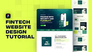 Figma Fintech Website Tutorial for Beginners  UI UX Design Tutorial fintech uxui [upl. by Nylimaj]