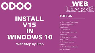 Easy way to install odoo v15 in windows10 or windows11 [upl. by Cale]