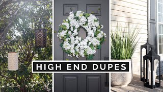 DIY HIGH END HOME DECOR DUPES  OUTDOOR SPRING DECORATING HACKS ON A BUDGET [upl. by Elwood595]