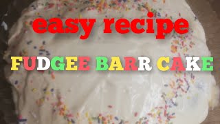 NO BAKE FUDGEE BAR CAKE  Easy Recipe simplerecipe fudgeebarrcake [upl. by Allebara368]