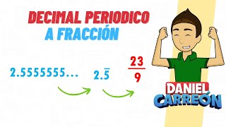 CONVERTIR DECIMAL PERIODICO A FRACCIÓN Super fácil  Para principiantes [upl. by Gerhardt327]