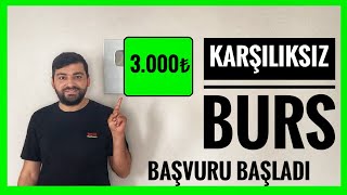 3000₺ GERİ ÖDEMESİZ BURS HER MAĞAZA BİR ÖĞRENCİ BURS BAŞVURUSU BAŞLADI KARŞILIKSIZ BURS [upl. by Sunev]