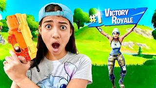 Making My Wife Play Fortnite Until She Gets A VICTORY ROYAL [upl. by Berghoff]