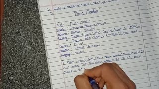 •How to write movie review of quotMuna Madanquot  EnglishWriting [upl. by Egni]