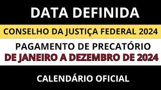 DATA DEFINIDA CALENDÁRIO DE PAGAMENTO DOS PRECATÓRIOS DE JANEIRO A DEZEMBRO DE 2024SAIBA MAIS [upl. by Himelman]