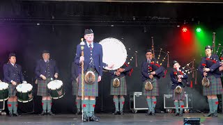 Scotland the Brave by Perth Pipe Band on stage during Perths Festive Feast Christmas celebrations [upl. by Etakyram]