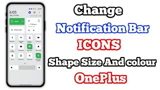 Change Notification Bar Icon Shape Size And colour OnePlus [upl. by Thema]