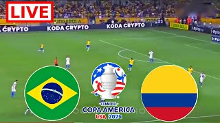 Brazil Vs Colombia Live Football  Copa America 2024  Match Live Today  Full Match gameplay pes21 [upl. by Areic]