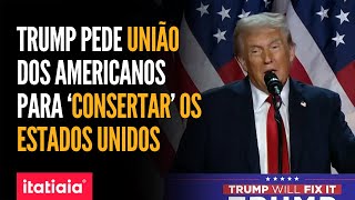 EM DISCURSO TRUMP PEDE UNIÃO DOS AMERICANOS REFORÇA PROMESSAS DE CAMPANHA E LEMBRA ATENTADO [upl. by Mahmud]