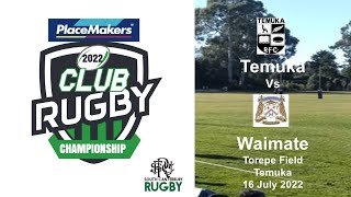 Temuka vs Waimate 16072022 [upl. by Eskil]