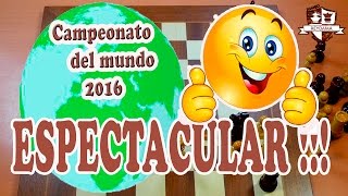 ESPECTACULAR DESENLACE DEL CAMPEONATO MUNDIAL AJEDREZ 2016 [upl. by Ahseiym599]