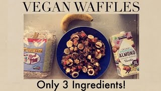 VEGAN WAFFLES  Only 3 Ingredients [upl. by Eiruam]