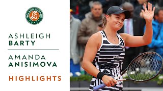 Ashleigh Barty vs Amanda Anisimova  Semifinal Highlights  RolandGarros 2019 [upl. by Hirsch]