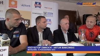 Binkowski  Zimnoch Spięcie na konferencji prasowej [upl. by Oiluig]