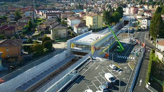 ArcisateStabio Line  Railway Station Construction  Costruzione stazioni ferroviarie [upl. by Kolodgie]