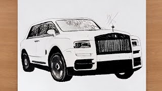 ROLLS ROYCE CULLINAN DRAWING  viral [upl. by Nyrehtak527]