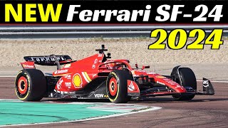 NEW Ferrari SF24 F1 Car Unveiling  First Time at Fiorano  Leclerc amp Sainz  February 13th 2024 [upl. by Enylecoj]