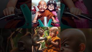 Little Monk So Cute video Mixing Editing 🤣🤣🤣🤣 [upl. by Dettmer]