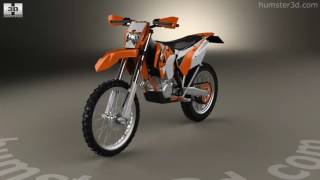 KTM 500 EXC 2016 3D model by 3DModelsorg [upl. by Oinegue]