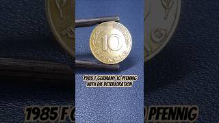 1985 F Germany 10 Pfennig with Die Deterioration shorts errorcoins errorcoin [upl. by Beauregard]