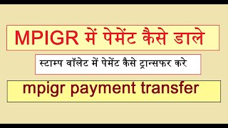 mpigr payment कैसे ट्रान्सफर करे  mpigr online payment transfer  e stamp  mpigr e registry [upl. by Armil699]