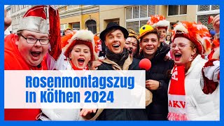 Rosenmontagszug 2024 in Köthen [upl. by Ayal]