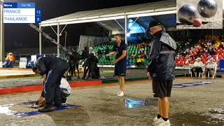 finale tir de précision championnat du monde 2023 petanque bénin France vs thaïlande [upl. by Hawger]