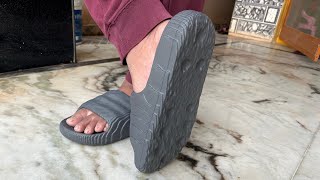 Adidas Adilette 22 Slides Grey unboxing amp Review in Telugu [upl. by Reisch991]