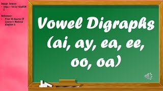 English 3 Vowel Digraphs ai ay ea ee oo oa [upl. by Eckart202]