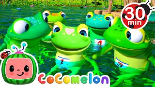 Five Little Speckled Frogs  CoComelon Loops  Nursery Rhymes amp Kids Songs [upl. by Ynohta483]