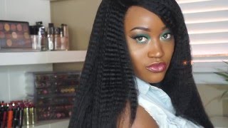 How To Crimp Iron A Synthetic Wig Wig Transformation  Gold N Hot [upl. by Nagiam]