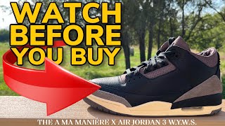 Air Jordan 3 A Ma Maniére quotWhile You Were Sleepingquot Unboxing  On Feet  Review [upl. by Notgnillew]