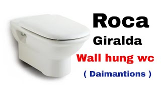 Roca giralda wall hung wc  roca giralda toilet  Roca Toilet Seat Cover India  Roca Commode [upl. by Aciram]