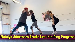 Natalya Addresses Brodie Lee Jr In Ring Progress [upl. by Devitt]