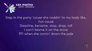 Senhit  Adrenalina  Eurovision 2021 San Marino  LYRICS VIDEO [upl. by Wj]