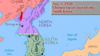 Grolier Multimedia Maps The Korean War [upl. by Massey675]