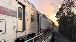 NJT 5435 Departing Dunellen with engineer Mike 2 jingle bells amp a SAAHC NJT 4545 ALP45A leading [upl. by Atnaloj]