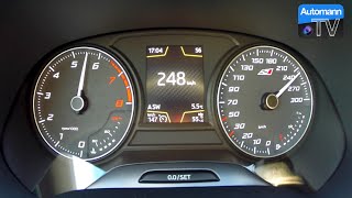 2016 SEAT Leon Cupra 290hp  0252 kmh acceleration 60FPS [upl. by Dun]