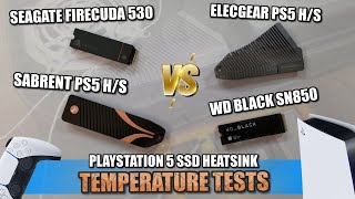 PS5 SSD Heatsinks  Seagate Firecuda vs WD Black vs Sabrent HS vs ElecGear HS [upl. by Kiehl925]