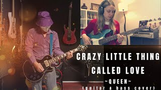 Queen  Crazy Little Thing Called Love guitar amp bass cover [upl. by Lalage278]