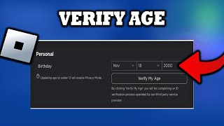 How To Verify Your Age On Roblox 2024 [upl. by Cordie]