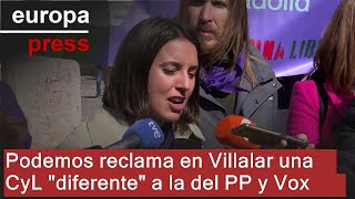 Podemos reclama en Villalar una CyL quotdiferentequot a la quotreacción fascistaquot del PP y Vox [upl. by Erihppas]