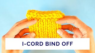 Simple Way to Make an ICord Bind Off  Quick Reference Video [upl. by Trilley940]