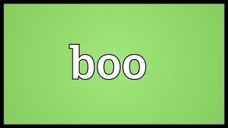 Boo Meaning [upl. by Bernj]