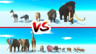 Prehistoric Mammals VS Modern Mammals Fight Animal Revolt Battle Simulator [upl. by Nigle]