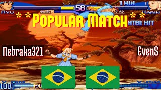 FT10 sfa3 Nebraka321 BR vs EvenS BR Street Fighter Alpha 3 Fightcade Jan 6 [upl. by Althea]