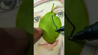 one line drawing of woman nose on a leaf viral aramnabeel fypシ [upl. by Ytsrik]