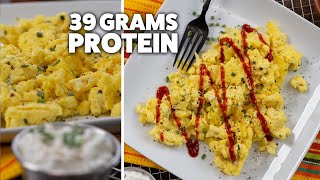 Healthy Scrambled Eggs with Cottage Cheese  Cheap amp Easy [upl. by Yaned]