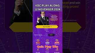 Kaun Banega Crorepati Play Along on 12 November 2024 KBC Ep  64  quizplaywin  Quiz Play Win [upl. by Ydaj]